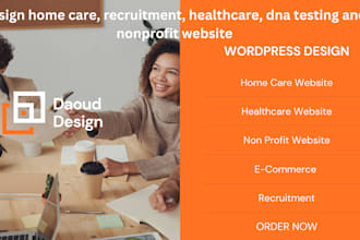 design home care, recruitment, healthcare, dna testing and nonprofit website