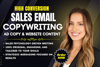write captivating sales email copy, website copywriting, sales copy, and ad copy