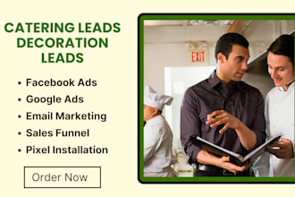 generate catering leads decoration leads catering website restaurant website