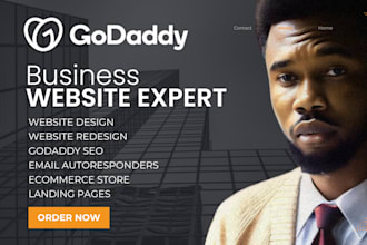 build godaddy website design, godaddy landing page, godaddy seo, godaddy website