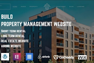 build property management website, vacation rental with booking