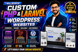 full stack php laravel developer, wordpress website development expert