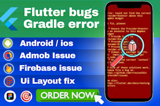 fix bugs and errors in your flutter app,flutter bug, flutter error,ios build fix