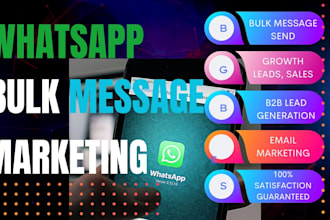 send whatsapp bulk messages, ads and files for any business promotion