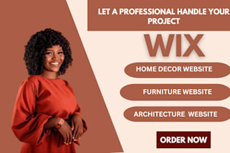 design or redesign homedecor website furniture website  architecture wix website