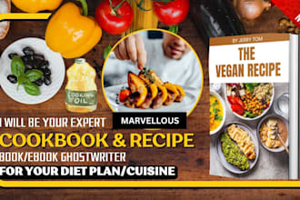 do amazing cookbook recipe writing, cookbook recipe and be your cookbook writer