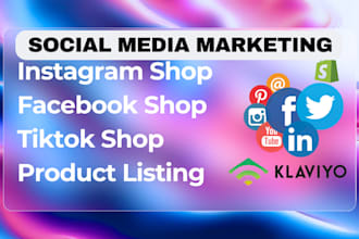 setup shopify titok facebook instagram marketing shop shopify product tagging