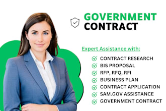 do contract research, write rfp rfq winning bid proposal for government contract