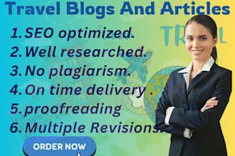 write budget friendly SEO travel blogs and destination articles that rank