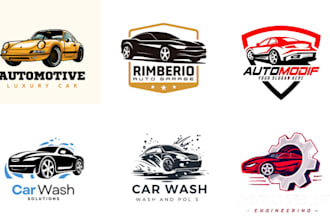design car racing and automotive logo
