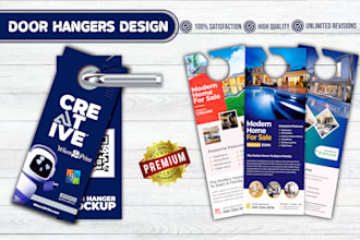 design door hangers, flyers, postcard in just 24 hours