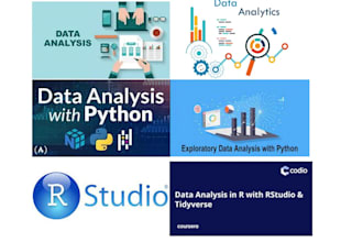 statistical data analysis tasks with excel, python, rstudio