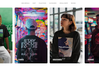 design anime shopify store anime manga website anime clothing dropshipping store