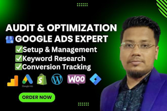 audit and optimize google ads PPC campaigns search display ads adwords, SEM