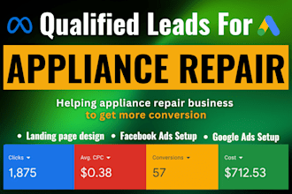 generate quality appliance repair leads appliance inspection landing page