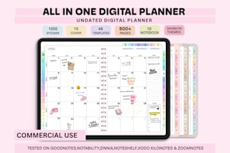 deliver fully hyperlinked 2025 digital planner for etsy