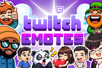 design custom cute twitch emotes