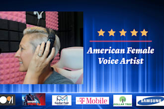 record a female american accent voiceover