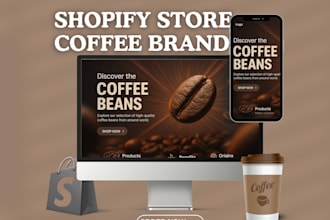build private label coffee dropshipping shopify store with tea roastify branding