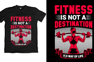 do custom gym t shirt designs with illustration