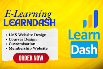 design learndash course and moddle lms website course