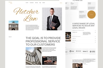 create luxury notary landing page lawyer website law firm website