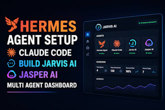 hermes agent setup claude code build jarvis ai jasper ai multi agent dashboard