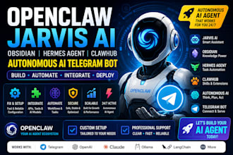 openclaw bot jarvis ai obsidian hermes agent  clawhub autonomous ai telegram bot