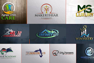 create modern minimalist logo design for your business in 24 hours