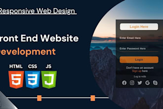 develop responsive website with html, CSS and js