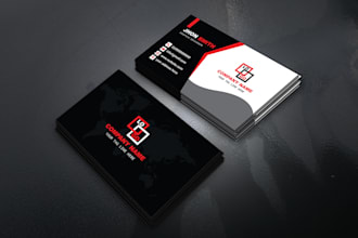 design a professional and modern real estate business card
