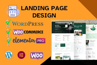 build modern responsive wordpress landing page with elementor