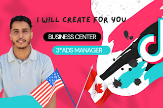 create a USA tiktok account,ads manager, and business center