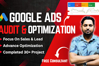 audit and optimize PPC ads campaign google ads adwords search ads as SEM expert