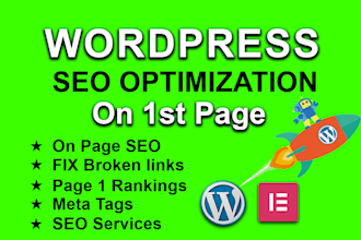 do wordpress seo optimization, wordpress website on page se o professionally