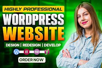 build wordpress website design, redesign, wordpress elementor