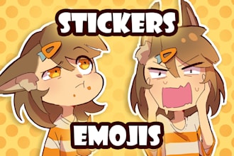 create cute stickers or emoji