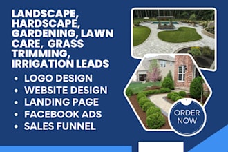 generate landscape hardscape gardening lawn care grass trimming irrigation leads