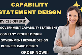 design a professional government capability statement
