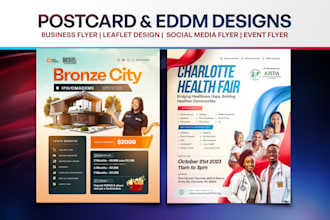 design exceptional eddm postcard design, event flyer print ready