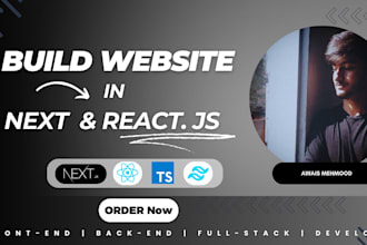 develop modern web app using react nextjs typescript