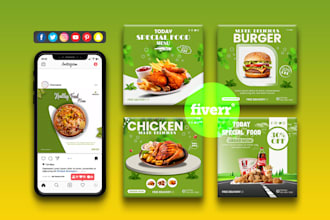 creative social media post design instagram, facebook, more