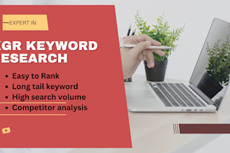 do kgr keyword research and competitor  analysis to rank fast