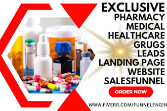 generate medical leads pharmacy patient hospital drugs healthcare landing page