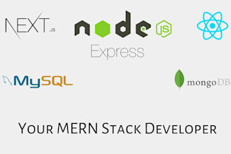 do mern stack website as mern stack developer node react mongodb mysql postgres