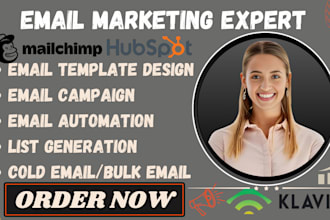 setup klaviyo flows template design send bulk email blast cold email marketing