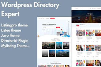 design directory website using listingpro or mylisting or voxel theme