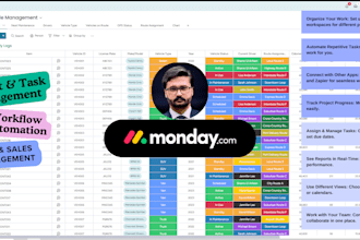 set up your monday com workspace, monday CRM, boards, virtual assistant
