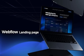 design and develop landing page, figma and webflow