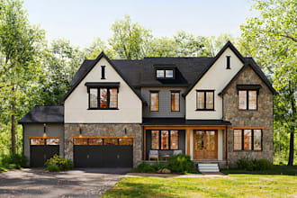 do 3d model house, 3d exterior home, interior design,3d architectural rendering